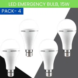 sacro 15W Rechargeable Inverter LED Bulb with Upto 4H.Power Cut Lighting Pack of_4S337 4 hrs Bulb Emergency Light-picture-37