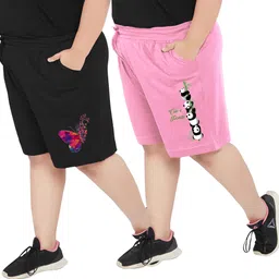 elite soul Pack of 2 Graphic Print Women Multicolor Casual Shorts-picture-16