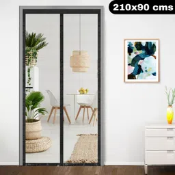 classic mosquito net (210*90 cm)Magnetic Screen Curtain Patio Door mesh Self-Closing with Full Frame self adesive Hook&Loop Fibre Washable Adults Mosquito Net image 1