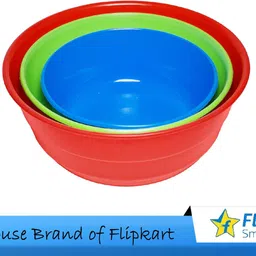 flipkart smartbuy Plastic Mixing Bowl Marvel Microwave Safe Plastic Mixing/Serving Bowl set of 4 - 1800 ML image 4
