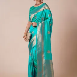 sareemall Embellished Banarasi Silk Blend Saree image 3