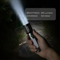 philips Aircraft Aluminium Alloy Rechargeable Flashlight 330LM, 325m 2000mAh SFL2153/56 Torch image 3