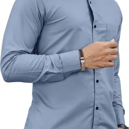 nivick Men Regular Fit Solid Spread Collar Formal Shirt image 3