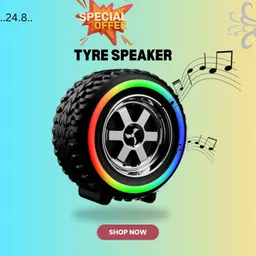 Clairbell Bluetooth Speaker Tyre Speakers with 5Hr Battery Life & Mic Work with iOSA170 10 W Bluetooth Laptop/Desktop Speaker-picture-36