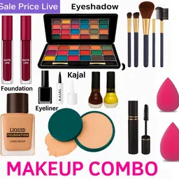 yim~mi Professional Makeup Combo Set with Foundation, Brushes, Eyeshadow, Mascara-picture-24