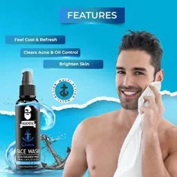 voyrin MUUCHSTAK Ocean for Men, Fights Acne & Pimple, Skin Brightening, All Skin Types Face Wash image 5