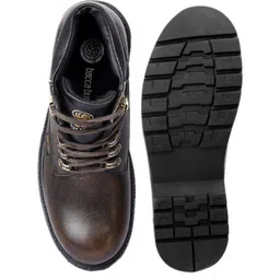 bacca bucci Mens 6 inches Steel Toe Cap Real Grain Leather Outdoor Laceup Boots/Warranted Qualtiy & Durable Boots For Men image 3