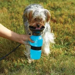 valashiv Dog Water Bowl Bottle-049 Water Bottle for Pets Dog Portable Aqua Dog Travel Bowl 20-oz Dog Bottle Auto Dog Mug Round Plastic Pet Bowl & Bottle (500 ml Multicolor) Round Plastic Pet Bowl & Bottle image 3
