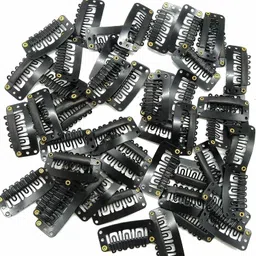 growth 6pcs Black U Shaped Snap Clips for Extensions Hair Extension image 3