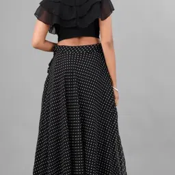 rivasha fashion Self Design Stitched Lehenga & Crop Top image 2