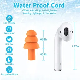 morbee 5 Pairs High Quality Ear Plugs (Color May Vary From Image)5p11D Ear Plug & Nose Clip image 3