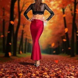 The Stanch Shapeware Red MT0027 Lycra Blend Petticoat-image-17
