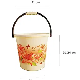 Brown 20 Ltr Polypropylene Bucket Set (Set of 2) by Regalo image 3