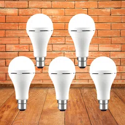 clairbell Emergency 12W Inverter LED Bulb with 2000mAh Rechargeable Battery Pack of 5 X422 4 hrs Bulb Emergency Light image 1