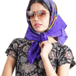 chacko Printed Pure Wool Women Maroon Fancy Scarf image 2