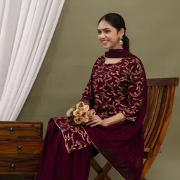 jayleen Women Viscose Rayon Kurta Sharara Set image 3