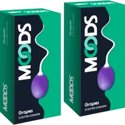 moods GRAPES DOTTED CONDOMS FOR MEN ENTERTAINMENT TIME 12 pcs x 2 Condom-picture-29