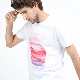 highlander Men Printed Round Neck Pure Cotton White T-Shirt-picture-10