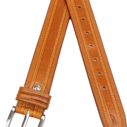 gil Men Casual Tan Genuine Leather Belt image 3