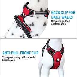 tame love Night Reflective - Oxford Fabric - Adjustable Two Side Dog Belt Dog Safety Harness image 2