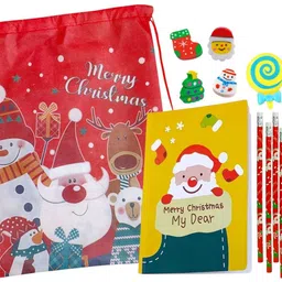amanvani Christmas 7 in 1 Combo Set Christmas Gift Set Cute School Stationery Gift Set-picture-13