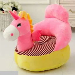 asjs Horse Shape Soft Baby Sofa Seat Rocking Chair for Kids - 45 cm Pink Fabric Sofa - 45 cm-picture-19