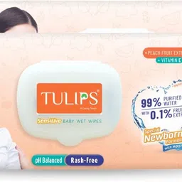tulips Baby Wet wipes with LID Pack Peach Fruit Extract (144 Wipes)-picture-27