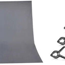 BOOSTY 8 x 12 FT Grey Backdrop Photo Light Studio Photography Background with CARRY BAG + 4pcs Backdrop Support Spring Clamp Reflector-picture-10