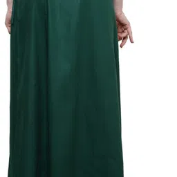 Pistaa Ink Blue, Cream and Dark Green Cotton Blend Petticoat image 4