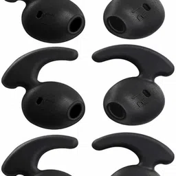 SOMETHING4U 6 pcs (3 Pair) Black Earbuds Silicone Ear Tips in The Ear In The Ear Headphone Cushion-picture-26