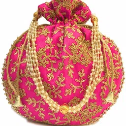 sage Women Pink Potli-picture-12