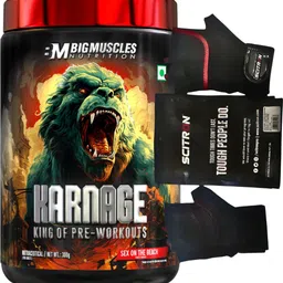 scitron Gloves With Bigmuscles Karnage Pre workout (60 Servings, Sex On the Beach) Pre Workout image 1