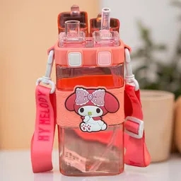 hydra My Melody Kids Water Bottle – Leakproof Cartoon Sipper Bottle with Strap Girls 600 ml Water Bottle-picture-26