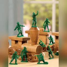 mini gifts 2 Friction Power Road Roller Vehicle Toy With 44 Army Men & Army Toy Accessory image 2