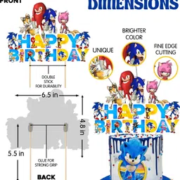 zyozi Sonic Birthday Party Supplies for Kids - Sonic Party Decorations Set image 5