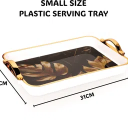 nabhya Flower Printed Serving Tray for Tea, Coffee, Snack, Kitchen & Dining Table Tray image 2