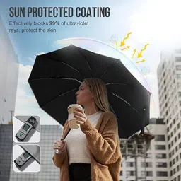 shoppofobix Umbrella for Men and Women– 3 Fold with Auto Open and Close 43 Inch Large Umbrella image 4