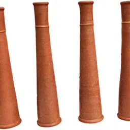 rkd enterprises terracotta brown chillum pack of 4 Brown Terracotta Surahi-picture-25