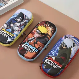 ancientkart Naruto Anime waterproof 3d embossed Art Canvas Pencil Box image 2