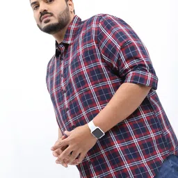 highlander Plus Size Men Regular Fit Solid Cut Away Collar Casual Shirt image 4