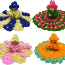 ecommall Laddu Gopal Woolen Dress Size 1 Winter Sweater Set for Khanaji Poahak Combo Dress-picture-11