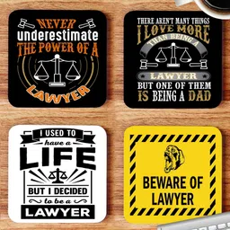 coastify Square Wood Coaster Set image 2