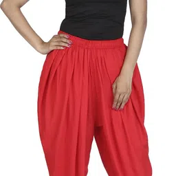 vaidiki Solid Rayon Women Harem Pants image 5