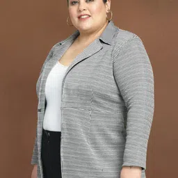 wild u Women Printed Single Breasted Formal Blazer image 2
