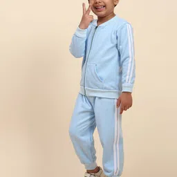 Ameeha Kids Mock Collar Fleece Sweatshirt With Joggers image 5