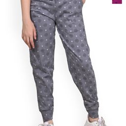 BAESD Girls Pack Of 2 Floral Printed Pure Cotton Joggers Track Pants-picture-29