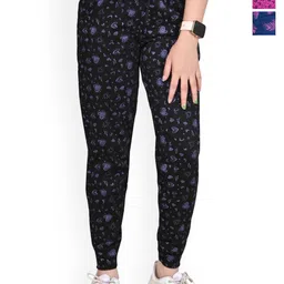 BAESD Girls Floral Printe Pack Of 3 Pure Cotton Joggers-picture-37