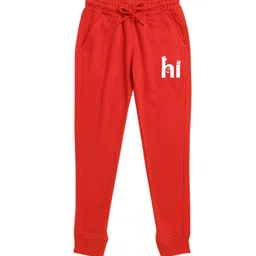 NUSYL Kids Red Solid Joggers-picture-43