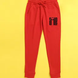 NUSYL Kids Red Solid Joggers-image-28