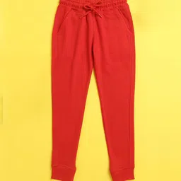 NUSYL Kids Red Solid Joggers-picture-28